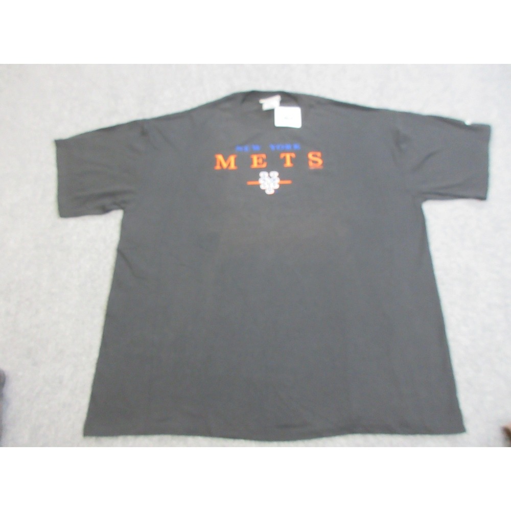 Vintage New York Mets Shirt Mens 2XL Black MLB Baseball Puma Tee 2000s